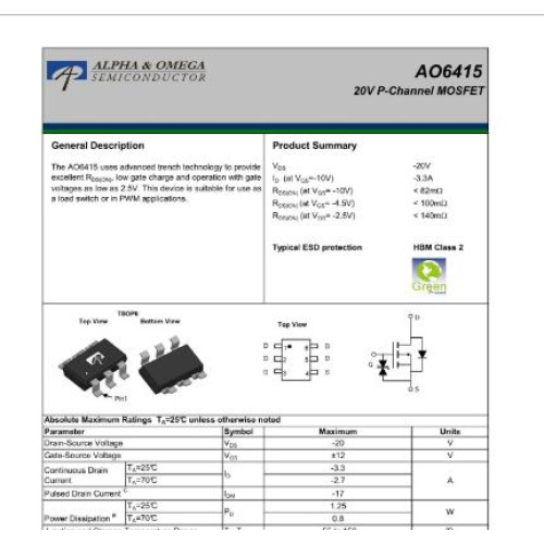 AO6415 10pcs/lot