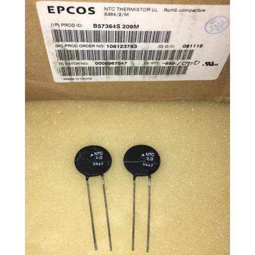 EPCOS thermistor B57364S209M NTC 2.0 2R 12A 5pcs/lot