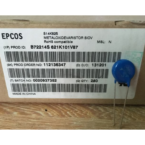 EPCOS varistor B72214S621K101V87 S14K625 10pcs/lot