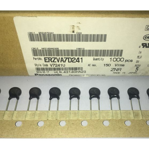 Panasonic varistor ERZVA7D241 V7241U 7D241K 240V 7MM 10pcs/lot