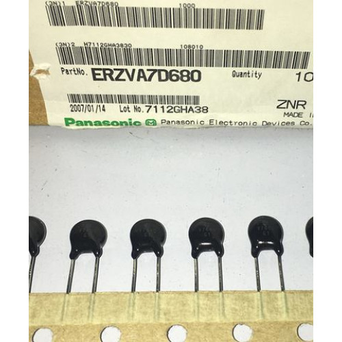 Panasonic varistor ERZVA7D680 V7680 7D680K 68V 7MM 10pcs/lot