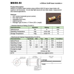 M650-5I US Lasers module Inc 650nm 5mW 10.4mm new original