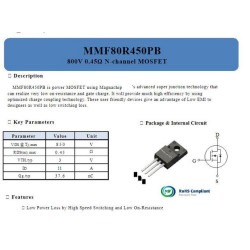 80R450P 11A800V TO-220F MMF80R450P 5pcs/lot