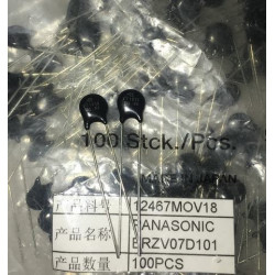 ZNR V7101U ERZV07D101 = 07D101K 100V 5pcs/lot