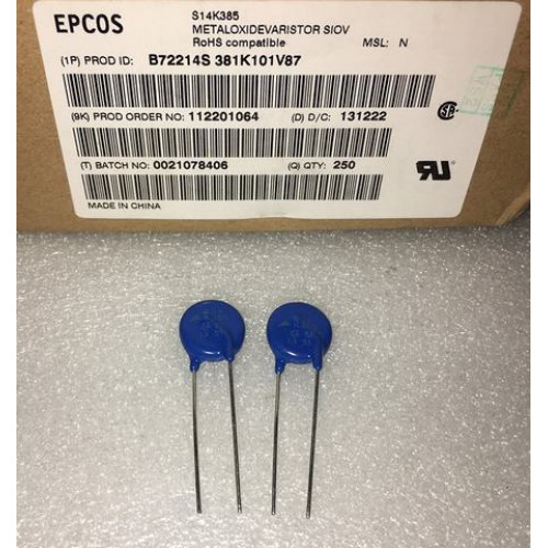 EPCOS B72214S381K101 S14K385 385Vac 14mm 5pcs/lot