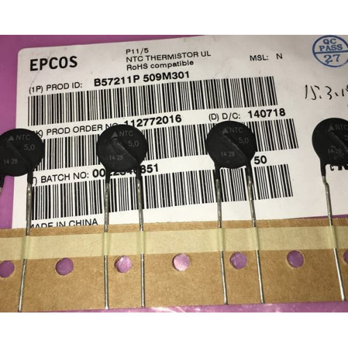 EPCOS B57211P509M NTC 5.0 5R 13mm 5pcs/lot