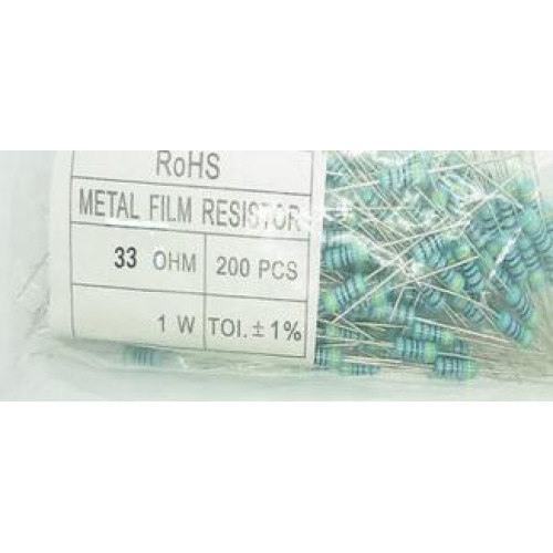 1W 33R 33ohm 1%  200pcs/lot