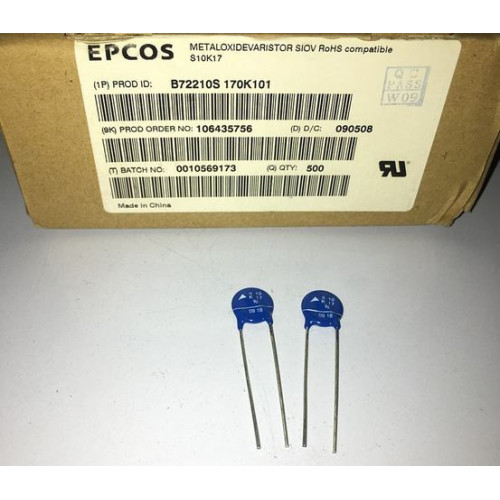 EPCOS B72210S170K101 S10K17 17VAC 10mm 5pcs/lot