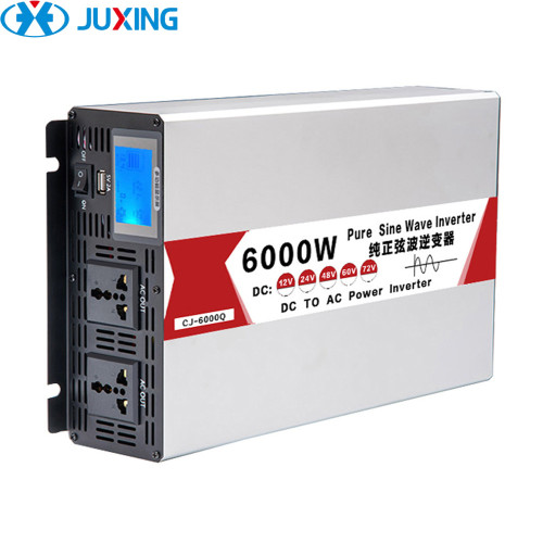 3000W Pure Sine Wave Power Inverter, Supply 12V DC to 220V AC Peak Power 6000W, Used for RV Car Solar System