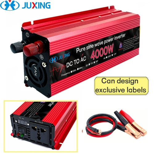 4000W Pure Sine Wave Car Power Inverter DC12V/24V to AC220V Power Converter