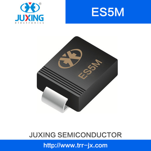 Es5m 1000V 5A Ifsm150A Juxing Superfast Recovery Rectifiers with SMC