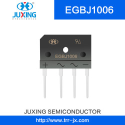 Juxing Egbj1006 Vrrm600V Vrms420V Ifsm220A Vf1.7A I (AV) 10A Bridge Rectifiers with Gbj Case