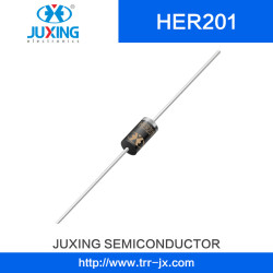 Juxing Her201 Vf1V Vrrm50V Iav2a Ifsm60A Vrms35V Ultra Fast Rectifiers Diode with Do-15