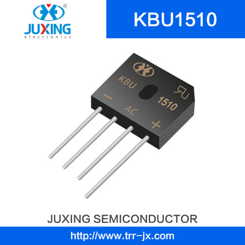 Juxing Kbu1510 15A Vrrm1000V Vrms700V Ifsm250A Vf1a Bridge Rectifier with Kbu Case