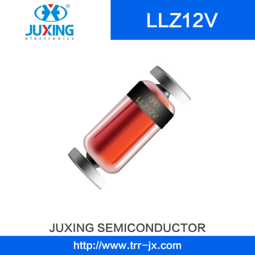 Juxing Llz12V 500MW 12V Hermetically Sealed Glass Zener Diodes with Ll-34 Package