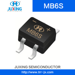 Juxing MB6s Vrrm600V Vrms420V Ifsm30A Vf1a Surface Mount Bridge Rectifier Diodes with MB-S Case