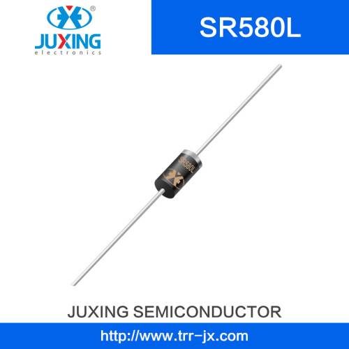 Juxing Sr580L 80V 5A Ifsm150A Vrms56V Low Vf Schottky Recitifiers Diode with Do-27 Case