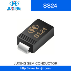 Juxing Ss24 Vrrm40V Iav2a Ifsm50A Vf0.55A Surface Mount Schottky Rectifiers with SMA Case