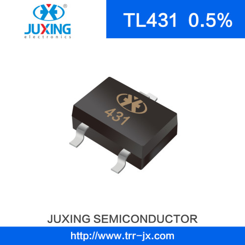 Juxing Tl431 Encapsulate Adjustable Reference Source Diode with Sot-23