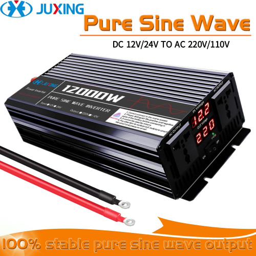 Pure Sine Wave Inverter 12000 Watts 12V DC to 220V AC, Used for Controlling Solar Inverters in Automobiles, Rvs, House