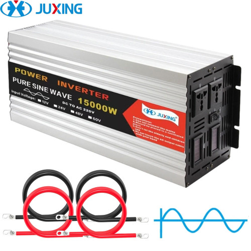 Pure Sine Wave Power Inverter 15000W Built-in Transformer DC12V/24V to AC220V Inverter Adapter