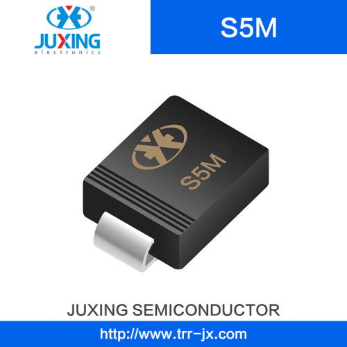 S5m Vf1.1V 1000V5a Ifsm150A Vrms700V Juxing Surface Mount Standard Rectifiers with SMB