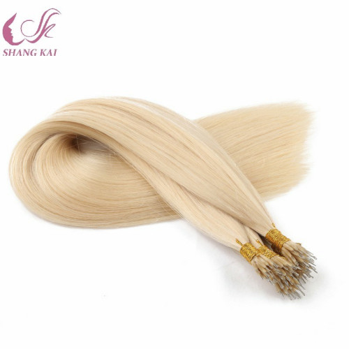 100% Human Virgin Hair Cambodian Loose Wave Nano Ring Hair Extensions