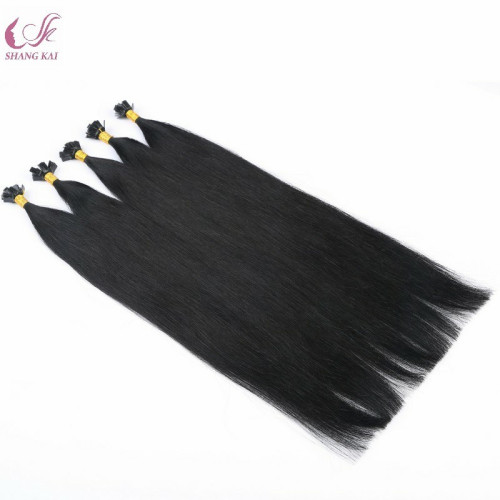 2020 Hot Sale Human Virgin Brazilian Keratin Flat Tip Hair Extensions