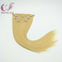 Brazilian Human Hair Seamless Clip in Hair Extension for White Woman, Afro Hair Extension Clip in Remy