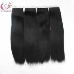 Brazilian Straight PU Tape Natural Human Hair Extensions Tape Hair