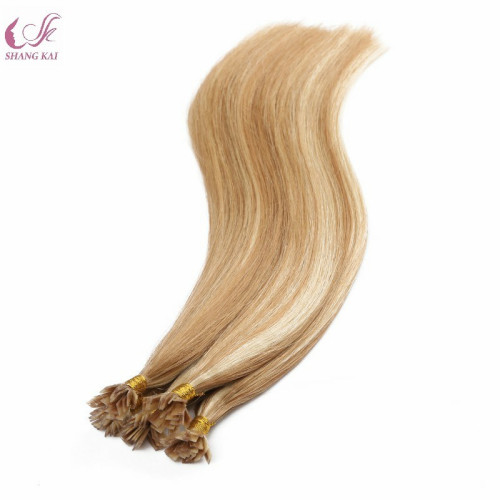 Cheap Wholesale Human Hair Extension Flat Tip Italy Keratin Pre Bonded Hair Extensions Flat Tip Hair