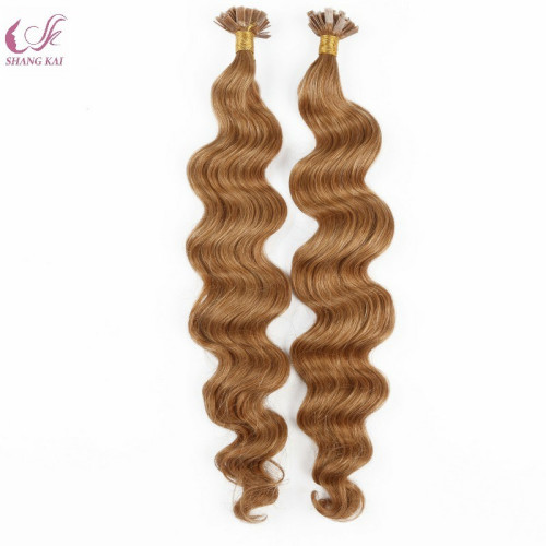 Double Drawn European Hair Flat Tip Hair Extensions Virgin Hair