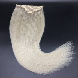 European Human Hair Seamless PU Clip in Hair Extension