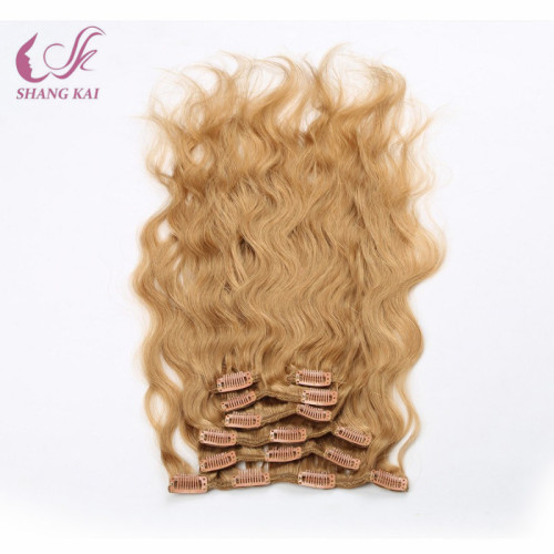 Factory Price Clips Hair Extension Brazilian Human Hair Remy Hair