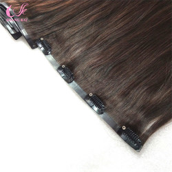 Hot Selling 100% Human Hair Seamless Clip Hair Extensions