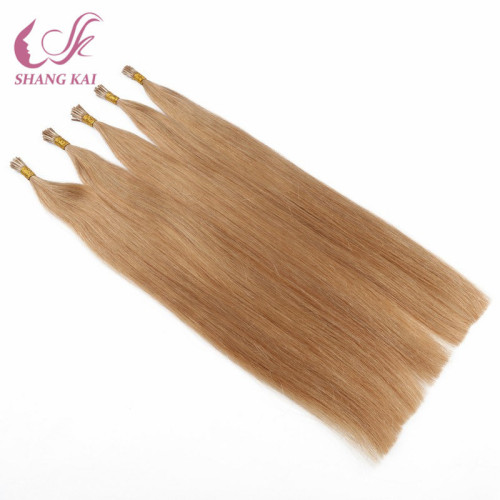 Human Hair Hair Extension Keratin Pre-Bonded I Tip Virgin Hair