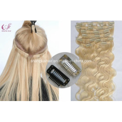 Remy Hair Clip Natural Human Hair Extension