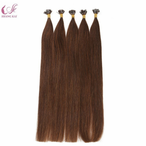 Russian Human Virgin Hair Straight Flat Tip Hair Extensions Russian Hair