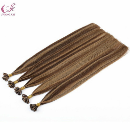 Russian Remy Virgin Human Hair Pre-Bonded Nail Hair 0.5g 0.8g 1g U Tip Hair Extensions