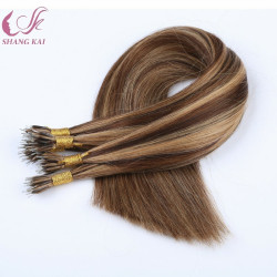 Thick End Double Drawn Russian Nano Ring Wholesale Hair Extension