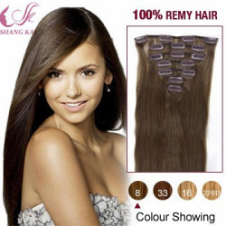 Top Quality Best Selling Russian Remy Clip in Human Hair Extension