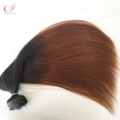 Virgin Human Hair Clip in Extensions, Finest Remy Hair Invisible Seamless Clip in Hair Extension