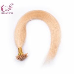 Wholesale 1g Each Strand Nail Tip Russian Straight Virgin Blonde Human Hair Extensions Hair