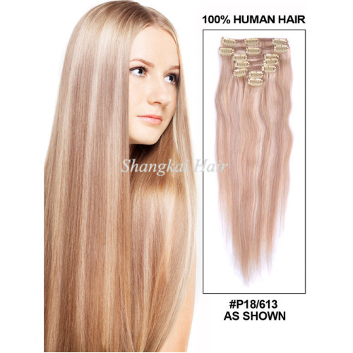 Wholesale Clips in Hair Extension 100% Human Remy Brazilian Hair