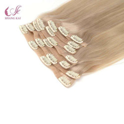 Wholesale Double Drawn No Tangle & Shedding Seamless Clip in Hair Extensions