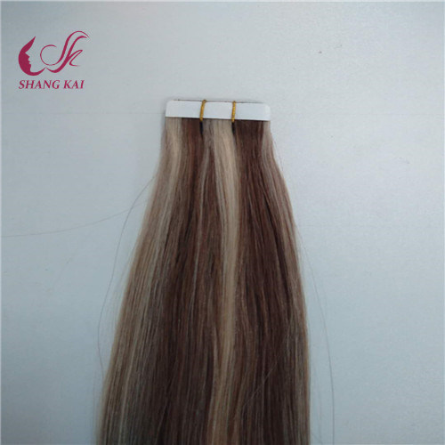 Wholesale Hot Selling Fashion 100% Human Virgin Piano Color Virgin Remy Tape Hair Extension